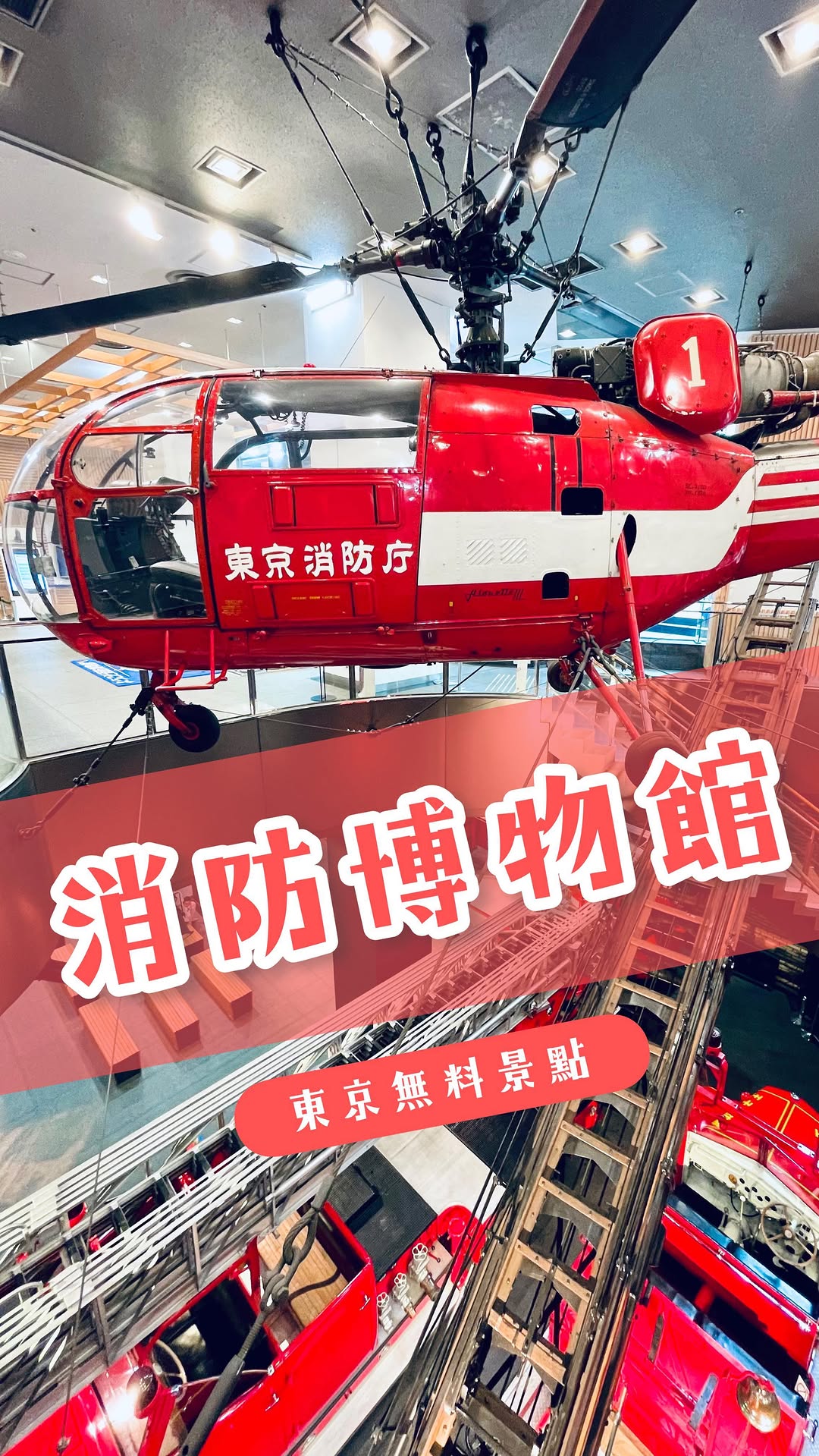 🚒 東京消防博物館💦
無料入場!還可以搭乘真的直升機🚁
必收超人氣親子景點,消暑雨備都適合
˗ˏˋ
全棟免費參觀~
總共有三台直升機、一台救護車、大量消防車
除了可以瞭解消防設備演變的歷史
更能讓小朋友理解防火防災的過程以及重要性
兼具有趣及知性,非常推薦!
(戶外直升機雨日恕不開放)
˗ˏˋ
東京|新宿| #四谷 #四谷三丁目
⬣ 開放時間 09:30-17:00
⬣ 每週一公休
- 四谷三丁目站 2號出口步行一分鐘
- 對面的拉麵很好吃🍜
- 附近還有 #東京玩具美術館 #麵包超人專賣店
- 館內建議預留1-2小時走逛
˗ˏˋ
➪ 移地育兒30天連載中 #小核彈玩日本
#東京景點 #親子景點 #日本博物館 #博物館 #消防 #消防車 #救護車 #直升機 #免費 #免費入場 #無料 #日本景點 #日本旅遊 #育兒 #育兒日記 #育兒生活 #日本