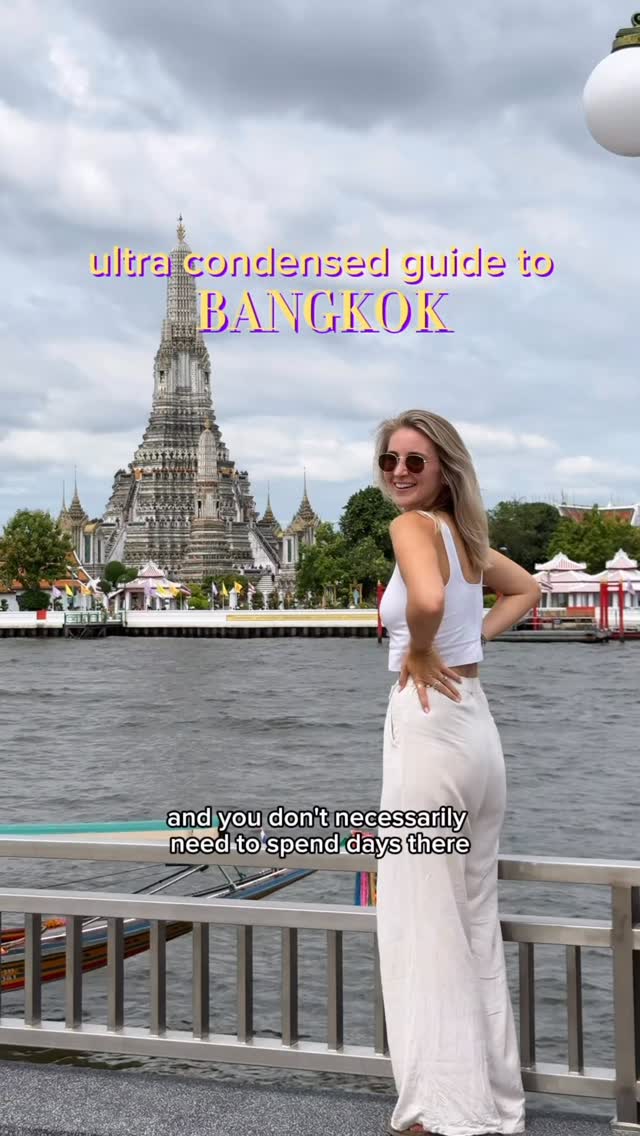 it’s illegal to go to Thailand and not visit Bangkok 👇
I mean not really but it’s a travel crime IMO…
🌅 comment DAWN for my free mini-guides to Bangkok and other spots in Thailand!
🚨 have Thai baht cash on you, wear long pants, and shoes that are easy to take off & on!
🇹🇭 if you only have a day in Bangkok here’s what I’d do:
7:45AM ⛴️ head straight to Tha Tian pier
8:00AM ☀️ Wat Arun
9:30AM 🪷 Grand Palace
12:00PM 🥥 Lunch
1:00PM 💆♀️ Wat Pho & thai massage
👯 cameo by my bestie @luchag723
thailand | bangkok | travel guide | amazing Thailand | what to do in Thailand | Thailand itinerary | what to do in Bangkok