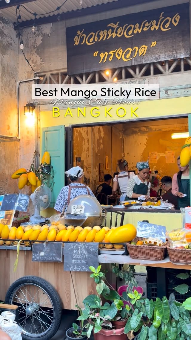 👵🏼 Open for generations, this beautiful café serves what many people consider the best mango sticky rice in Bangkok 🥭✨
💬 Comment “link” and I’ll send you the location 📍
Made with super fresh mango, warm sticky rice and rich coconut milk, it’s perfectly sweet, creamy and absolutely delicious.
The café itself feels like stepping into the past, with vintage decorations, antique furniture and a cozy old-house atmosphere that makes the experience even more special.
If you’re exploring Song Wat, this is a must-try dessert spot.
🤍 Share and repost so more people can discover this place.
#bangkokfood #bangkokdessert #mangostickyrice #bangkokcafe #songwat
